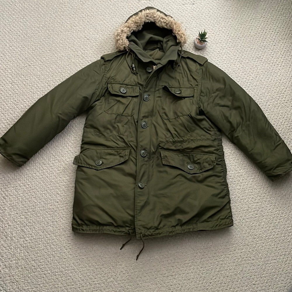 Vintage mens army parka general purpose